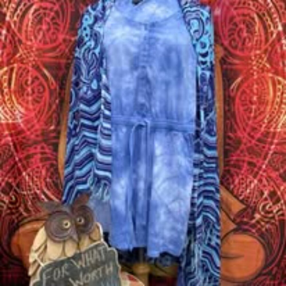 GAP Tie-Dye Romper & Matching Sarong Wrap – Boho Summer Beach Set (Size M)